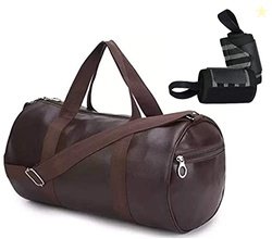 Raizex Combo Pack of PU-Leather Gym Bag Gym Duffel Bag with Shoulder S