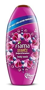 Fiama Scents Body Wash Shower Gel Juniper & Geranium, 250ml, Body Wash for Women & Men with Skin Conditioners, Long Lasting 8 Hour Fragrance Lock Technology, Tested By Dermatologists on all Skin Types