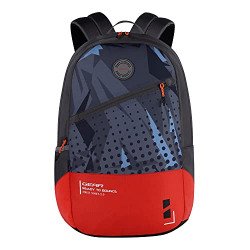 Gear Bounce 27 Ltrs Casual Backpack (Grey-Orange), One Size (BKPBOUNCE