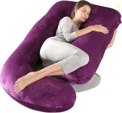 E - Ezra Pregnancy Pillows for Women Sleeping U Shaped Full Body Mater