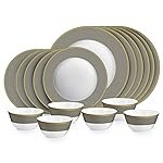 CELLO Moonstone Solitaire Series Opalware Dinner Set of 18 Pieces For Family of 6 | Bone-Ash Free & Leadfree Opal Glass Microwave & Dishwasher Safe, Crockery Plates & Bowls Set For Daily Use & Gifting