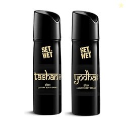 Set Wet Tashan & Yodha Indian Luxury Body Spray I Long Lasting Body Sp