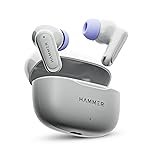 HAMMER Airflow Neo Earbuds with 80H Playtime, 13mm Titanium Driver, 40ms Gaming Mode, Fast Charging Buds, Type-C Charging, Voice Assistant, Lightweight Dual-Tone Design (Grey)