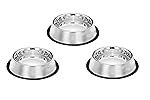Pets Empire Small Dog and Cat Feeding Bowl Steel (200 ml) Set of 3