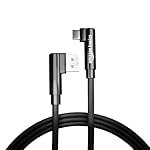 amazon basics USB-A to Type C Cable, Nylon Braided, Fast Data Sync, L Shape 60W PD Fast Charging Cord & Transmission Cable 1 Meter – Black