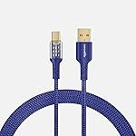 amazon basics 3A Fast Charging Braided USB A to USB Type C Data Cable(Blue -1.2 Meter)