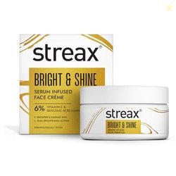 Streax Bright & Shine Serum Infused Face Cream Gel, 50 gm with 6% Vita