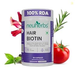 Neuherbs Hair Biotin Capsules for Hair Growth | Supports Hair Fall Con