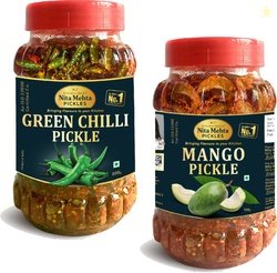 KITCHEN QUEEN  NITA MEHTA Combination of Green Chilli Pickle 500g...mo