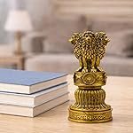 Adhvik Small Size Ashok/Ashoka Sculpture Elegant Antique Office Table DÃ©cor & Handicraft Showpiece for Home and Car Dashboard