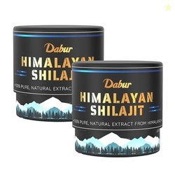 Dabur Himalayan Shilajit/Shilajeet Resin - 30g (15g x 2) | 250mg per s