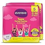 Evereve Teens Period Panties, S-M, 5Pcs Pack of 2 (for 13-19 yrs old), 360Â° Anti-Leak Protection, up to 12hrs Absorbency, Heavy Flow Care, Ideal for School & Overnight Use, Comfy Hug Fit