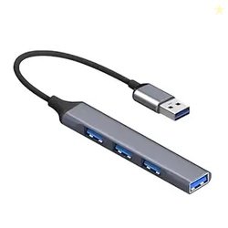 USB 3.0 4 Port hub with Hi Speed Data Transfer Aluminum- Slim Design C