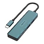 Amazon Basics Pro Series 4-in-1 USB-C Hub, and USB-A 3.2 Gen 2 HighSpeed Data Transfer(Up to10Gbps) – Compact and Versatile Hub for PC,MacBook,Laptops, hones, Monitors, and Projectors (Turquoise)|portable