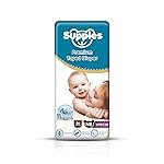 Supples Premium Newborn Taped Diapers | Derma Tested, Extra Soft, High Absorbency with Wetness Indicator & Umbilical Cut Design, 12 Hrs Absorption | NB/XS | Up to 5 kg | 36 Count