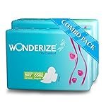 Wonderize Dry Comfort Sanitary Napkins for Women â Regular 230mm, Super Saver Pack, 40 Pads (Combo of 2)