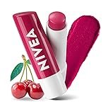 NIVEA Cherry Shine 4.8g Lip Balm|24 H Melt in Moisture Formula|Natural Oils|Glossy Finish,4.8 g (Pack of 1)