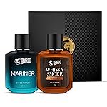 Beardo Whisky Smoke Bourbon Perfume 50ml & Mariner Perfume 50ml Combo | Long Lasting Perfume For Men | Oriental, Woody, Leathery | Fresh, Aqua Notes | Gift Set | Rakhi Gift for Brother | Gift for boyfriend | Gift for Men | Gift for Brother