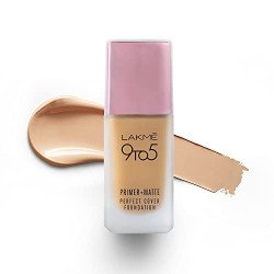 Lakme 9To5 Primer + Matte Perfect Cover Foundation, W120 Warm Crme, 25