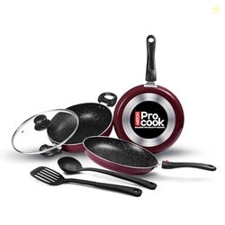 Milton Pro Cook Kitchen Pride Non-Stick Cookware Set of 5 | Includes N