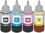 Kataria Refill Ink for Epsonn Inkjet Cartridges & CISS – 70 ML x 4 Colors, Multicolor, Standard (INKSETCYMB71)