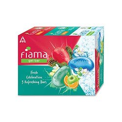 Fiama Gel Bathing Bar Fresh Celebration pack, with 3 Unique Gel Bars,