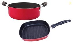 Nirlon Non-Toxic Oil Free Non Stick Cookware Essential Gift Set of 2 P