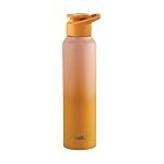 CELLO Aqua Pro Max Stainless Steel Water Bottle 1000 ml Pink & Yellow | ISI Certified Single Wall Rust & Leakproof Fridge Safe Stylish Easy Grip Colorful Steel Water Bottle For Office & Daily Use