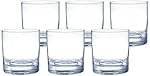 Solimo Elitus Whisky Glass Set, 300ml, Set of 6, Transparent