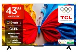 TCL 108 cm (43 inches) Metallic Bezel-Less FHD QLED TV 43S5K (Black)