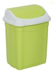 ARISTO Small Plastic Swing Dustbin,16 Ltr (Green)