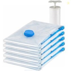 Lifelong Pack of 5 Vacuum Bags for Travel | Vacuum Storage Bags with P