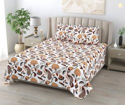 CHICERY Cotton Single Flat 210 TC Floral 1 Bedsheet wit...