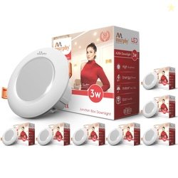 Murphy 3W Aura Deep Junction Box LED Down Light (Pack of 8, Cool White