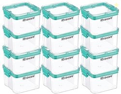 Floraware Food Safe Modular Plastic Square Airtight Containers, Stacka