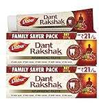 Dabur Dant Rakshak Ayurvedic Toothpaste – 700g (175g x 4) | With Goodness Of 32 Ayurvedic Herbs | Prevents & Calms Gum Pain | Kills Germs | Complete Family Toothpaste | No Added Fluorides & Parabens