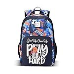 Gear Athletic 19″/24L Large Water Resistant School Bag/Casual Backpack/Daypack/Laptop Bag for Boys/Girls (Navy Blue – White)