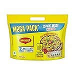 MAGGI 2-Minute Instant Noodles, Favourite Masala Taste, Masala Noodles With Goodness Of Iron, Made With Choicest Quality Spices, 840/900g Pouch (Pack of 12, 70/75g each) (weight may vary)