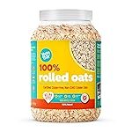 Yogabar 100% Rolled Oats 1 kg Jar | Premium Golden Rolled Oats, Gluten Free with High Fibre, Non GMO | Healthy Food with No Added Sugar | Diet Food for Weight Management