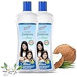 Nimson Coconut Jasmine Hair Oil with Vitamin E | For Shiny, Long Hair | Non-Sticky & Nourishing | 180ml x 2