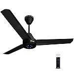 Colorbot Stella BLDC Ceiling Fans 1200mm | BEE 5 Star Rated 370 RPM | Savings up to 65% | Remote Control (Boost, Timer, LED, Reverse Mode) | 4 Years Warranty (Charcoal Black)