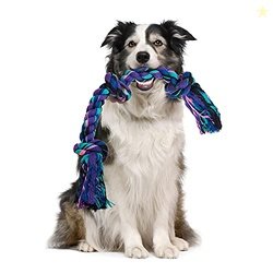 DOGGIE DOG Cotton Polyester Mix Rope Chew Dog Toys for Large and Mediu