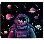 Tukzer Mouse pad with Non-Slip Rubber Base Desk Mat, Smooth Cloth Surface, Smooth Mouse Control, Speed and Precision Operation for Laser and Optical Mouse/Mice, Laptop, PC (238 X 200 mm-Astro Planet)