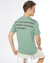 Buda Jeans Co Men Typographic Print Regular Fit Crew-Neck T-Shirt