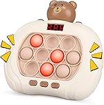 Chocozone Fast Push Pop It Game Light-up Bubble Pop Fidget Toy for Kids and Adults Four Modes Push Button Game with Lights & Music Toys for 4+ Years Old Boys & Girl ( Duck) (Teddy)