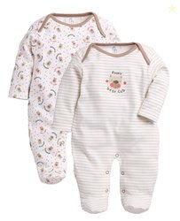 BABY GO Baby Boys & Baby Girls Cotton Full Sleeve Sleepsuit Pack of 2