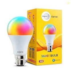 Wipro 9W Bluetooth Enabled Smart Bulb B22 | 16 million Colours | White