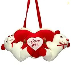 DIKANG Hanging Couple Teddy Bear with Heart for Valentine's Day Gift |