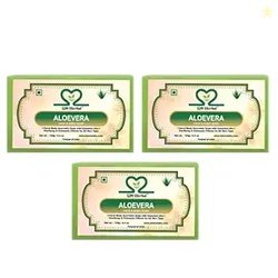 Handmade Aloevera Soap - Pack of 3 (3 x 125 g)