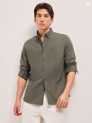 THE BEAR HOUSE Pure Cotton Slim Fit Casual Shirt
